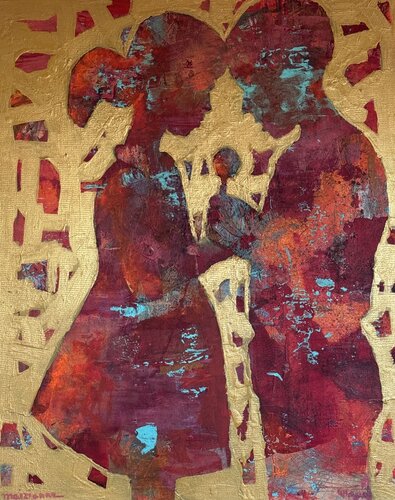 Kids' love by Anne Maizianne, 油畫 for Sale on Singulart