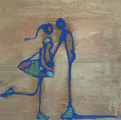Cupid on the beach par Anne Maizianne, Peinture en vente sur Singulart