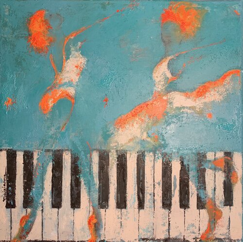 Piano nymphs par Anne Maizianne, Peinture en vente sur Singulart