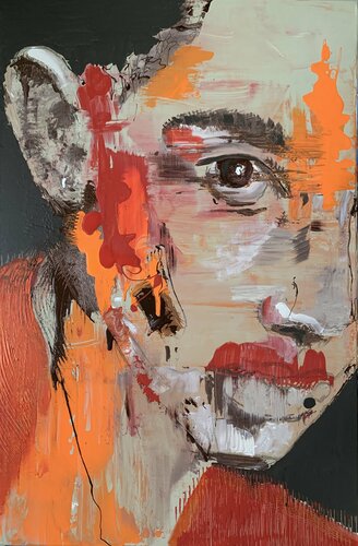 Orange is the new me by Anne Maizianne, Painting for Sale on Singulart