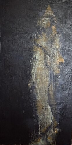 Walking buddha von Anne Maizianne, Malerei kaufen auf Singulart