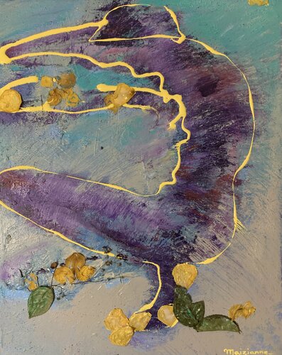 Abstract kneeling van Anne Maizianne, Schilderij te koop op Singulart