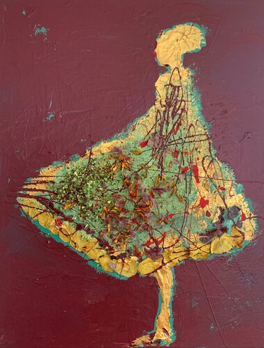 Flower Twirl van Anne Maizianne, Schilderij te koop op Singulart