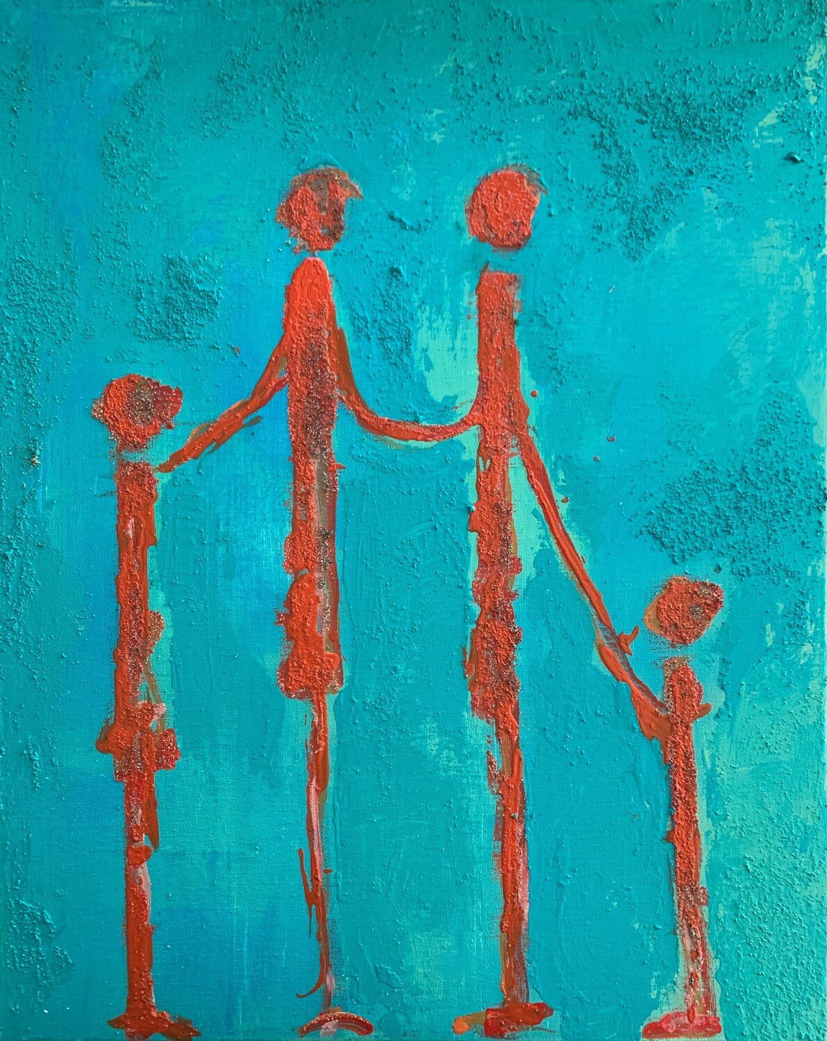 Family portrait Anne Maizianne Originalgemälde zu verkaufen
