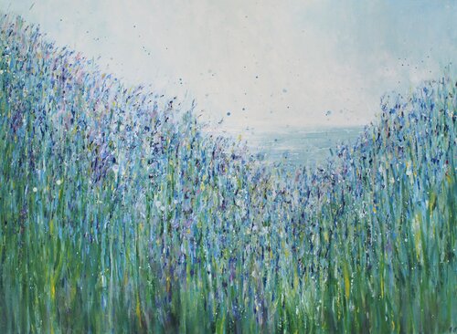 Bluebells to Blue Seas de Therese O'Keeffe, Pintura a la venta en Singulart