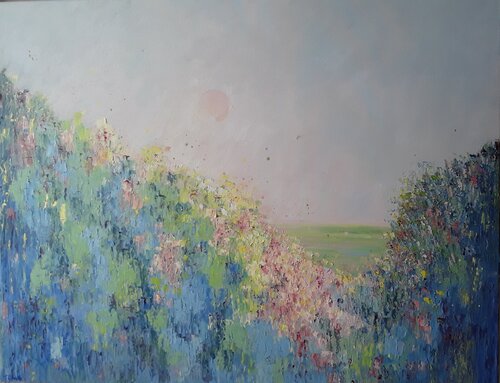 The Pink Moon de Therese O'Keeffe, Pintura a la venta en Singulart