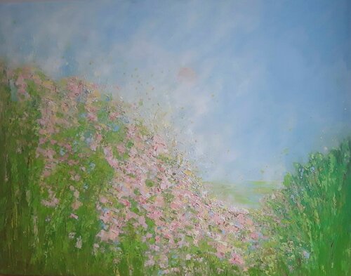 Pink Summer Morning par Therese O'Keeffe, Peinture en vente sur Singulart