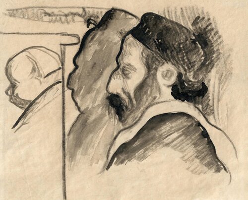 Portraits of Meyer de Haan and Mimi by Paul Gauguin, Work on Paper for Sale on Singulart