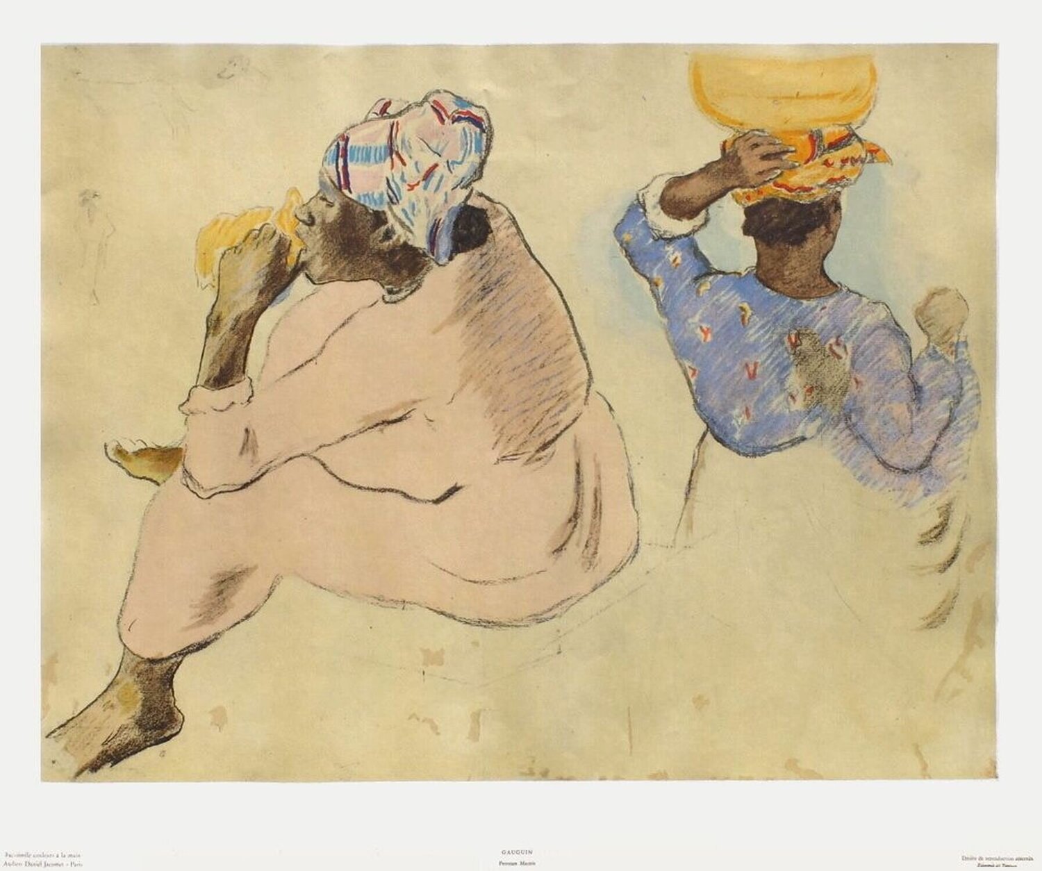 Femmes maoris Paul Gauguin Opera su carta in vendita
