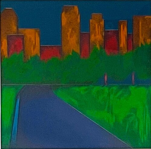 Sonia Gechtoff - The City at Twilight: Central Park III by Sonia Gechtoff, Painting for Sale on Singulart