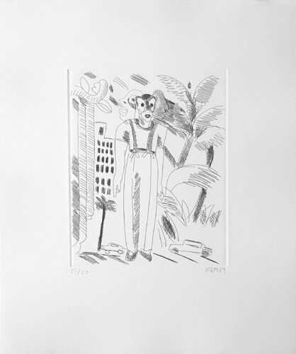 Mothmask van Roberto Gil de Montes, Afdruk te koop op Singulart