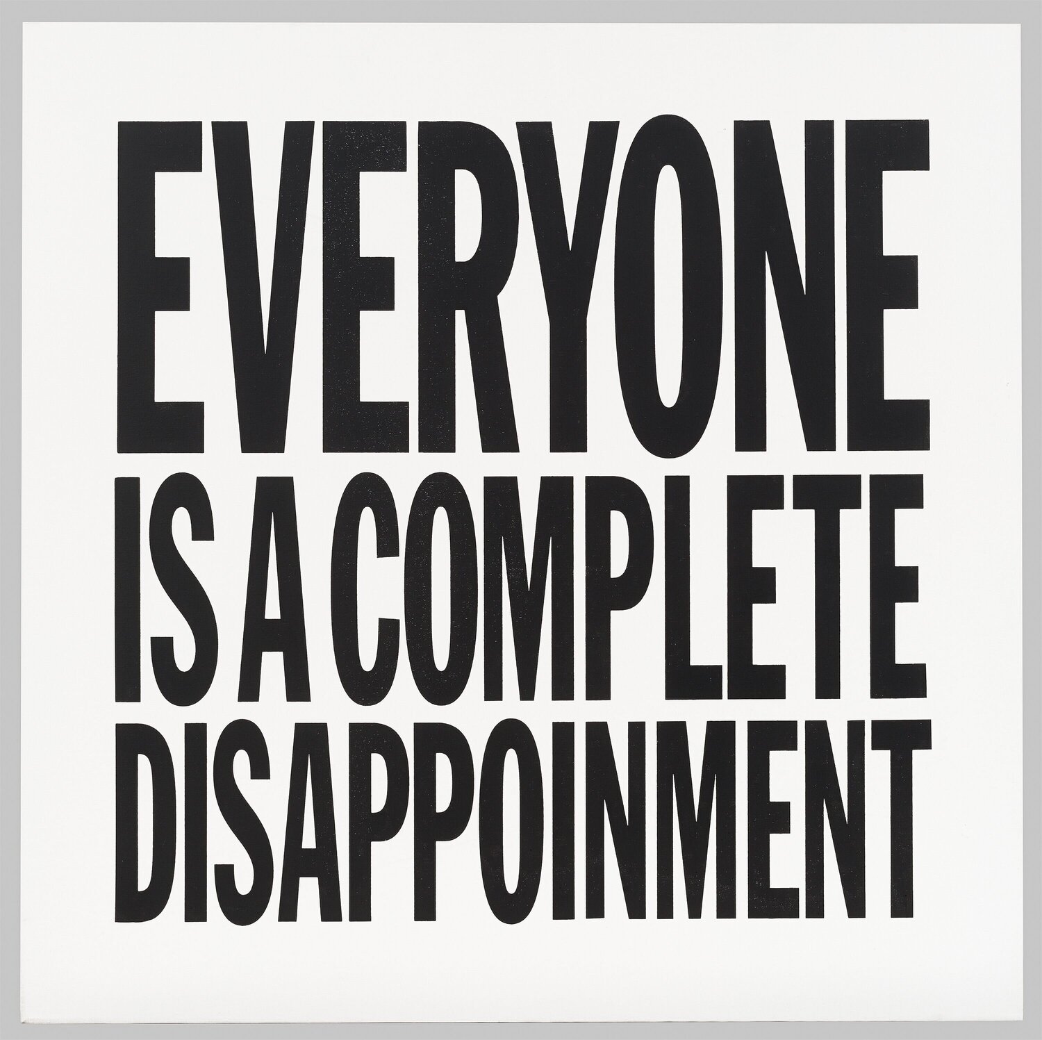 Everyone is a complete disappoinment John Giorno Originalgemälde zu verkaufen
