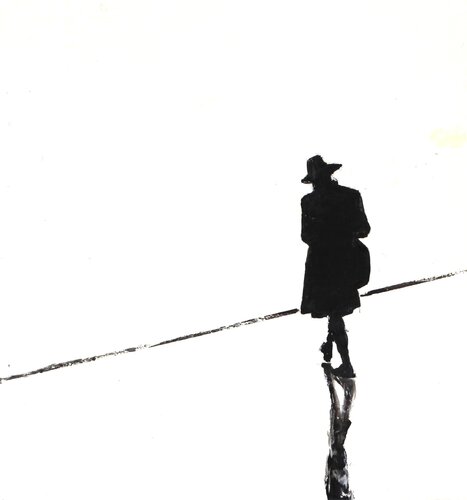 Lonely black de Luciana Mathioudakis, Pintura a la venta en Singulart