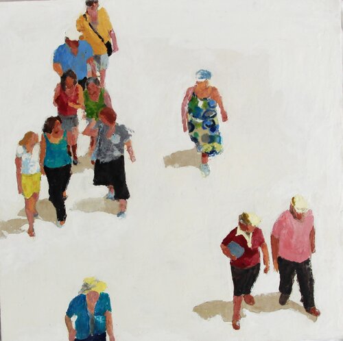 Walking in Dubrovnik de Luciana Mathioudakis, Pintura a la venta en Singulart