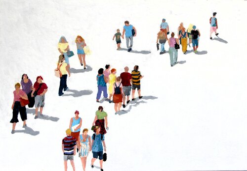 People go away, consciusness remain by Luciana Mathioudakis, 絵画 for Sale on Singulart