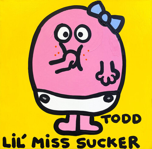 Lil' Miss Sucker (original painting on canvas) von Todd Goldman, Malerei kaufen auf Singulart