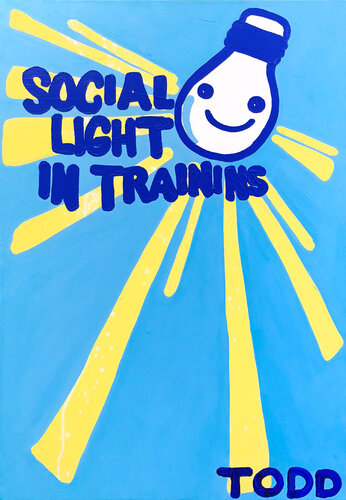 Social Light (large original painting on canvas) by Todd Goldman, Painting for Sale on Singulart