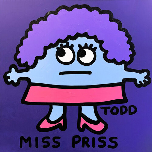 Miss Priss (large original painting on canvas) de Todd Goldman, Pintura a la venta en Singulart