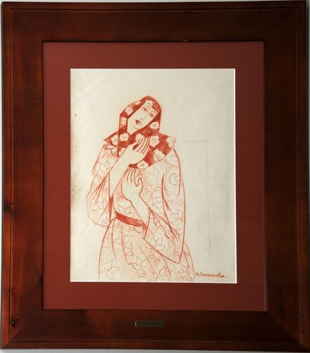 Portrait de jeune femme by Natalia Goncharova, Work on Paper for Sale on Singulart