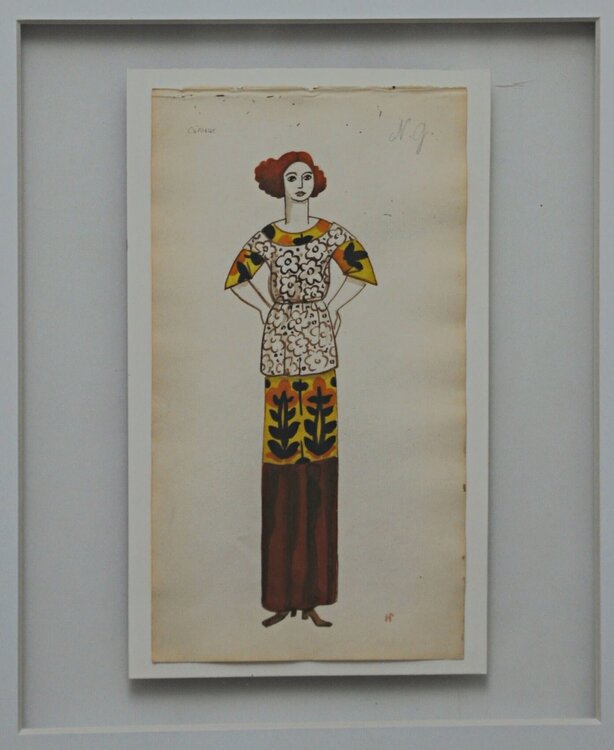 Fashion design work for Russian couturier Nadezhda Lamanova (Sun) Natalia Goncharova