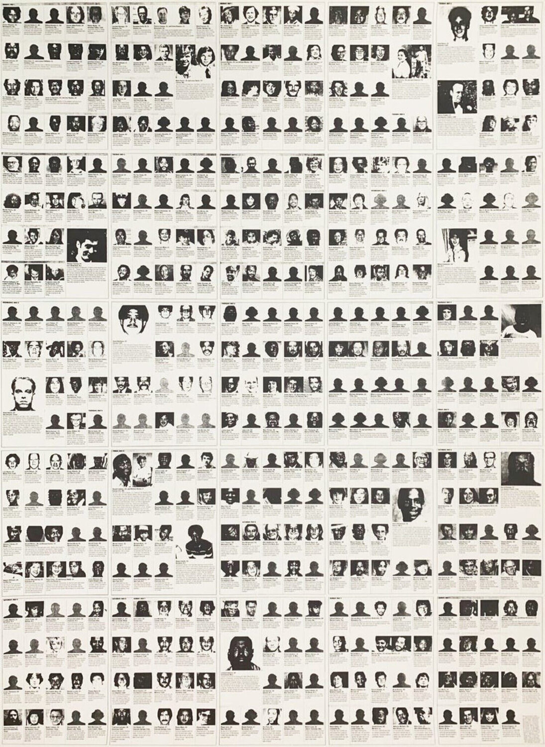 "Untitled" (Death by Gun) Felix Gonzalez-Torres Print for sale