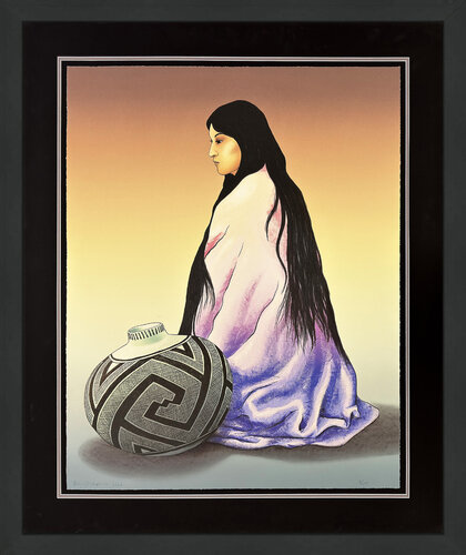 Alma, Large Hand Signed Lithograph, Edition of 200, Framed by R.C. Gorman, 版画 for Sale on Singulart