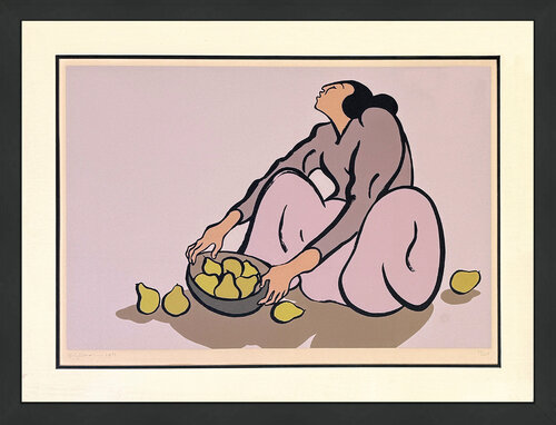 Cocheta (State I), Large Hand Signed Lithograph, Edition of 150, Framed par R.C. Gorman, Édition en vente sur Singulart