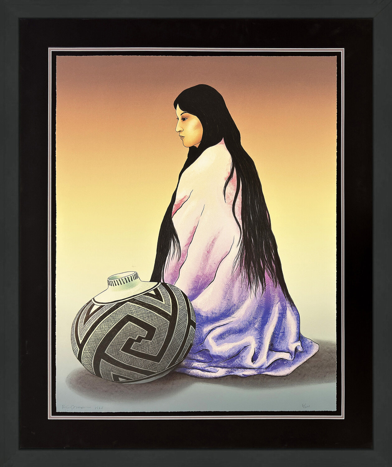 Alma, Large Hand Signed Lithograph, Edition of 200, Framed R.C. Gorman Édition à vendre