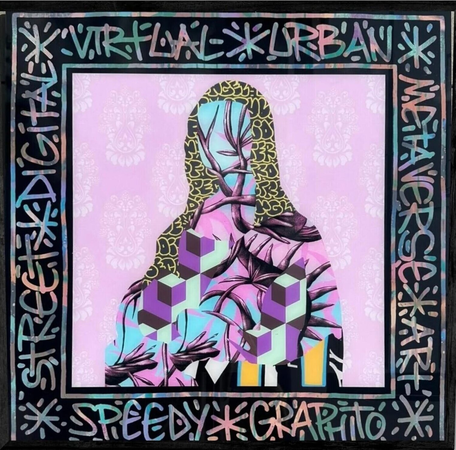 Mona Lisa (Premium Edition) Speedy Graphito Stampa in vendita