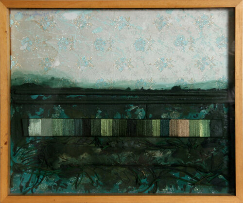 Green Color Chart and Floral Wallpaper par Josep Grau-Garriga, Autres supports en vente sur Singulart