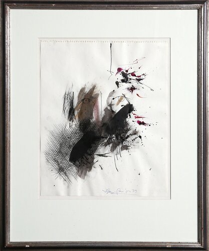 Portrait with Abstract by Josep Grau-Garriga, Work on Paper for Sale on Singulart