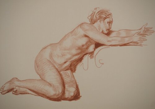 Nu au bord du lit by Jean-Baptiste Greuze, Print for Sale on Singulart