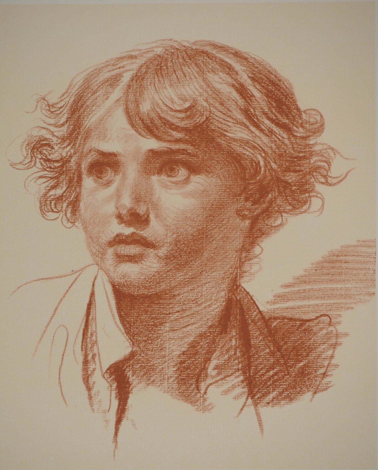 Jeune garçon aux cheveux long Jean-Baptiste Greuze Druck zu verkaufen