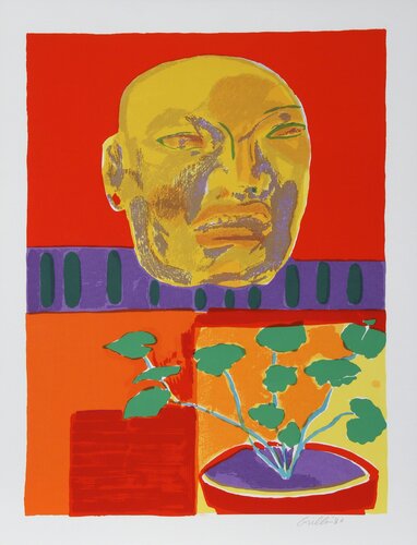Olmec Mask van John Grillo, Afdruk te koop op Singulart