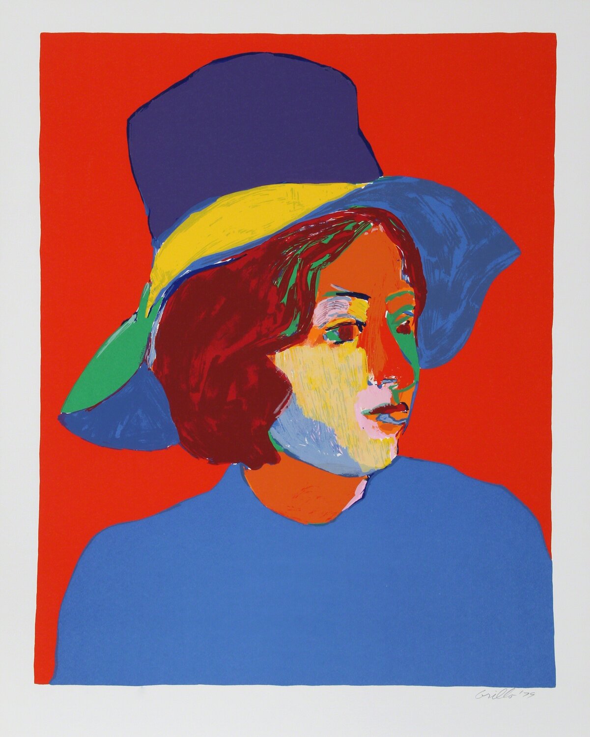 Girl with Hat VI John Grillo Stampa in vendita