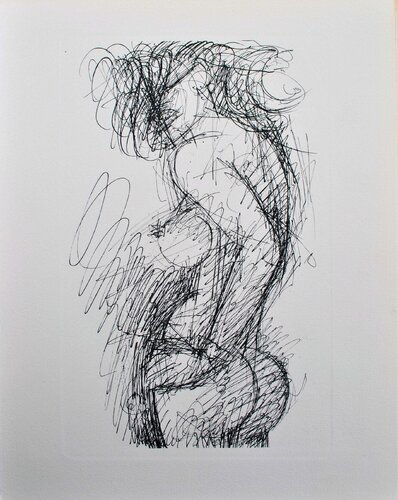 Jeune femme nue de profil, Gravure, 1952 by Marcel Gromaire, 版画 for Sale on Singulart