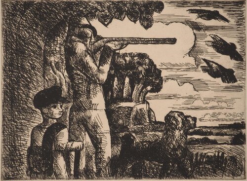 Scène de chasse van Marcel Gromaire, Afdruk te koop op Singulart