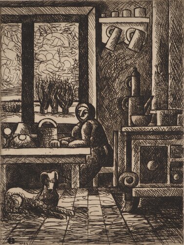 Maison de campagne : la cuisine by Marcel Gromaire, Print for Sale on Singulart