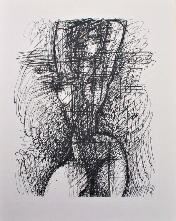 Modèle nu les bras levés, Gravure, 1952 Marcel Gromaire