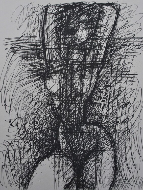 Modèle nu les bras levé Marcel Gromaire