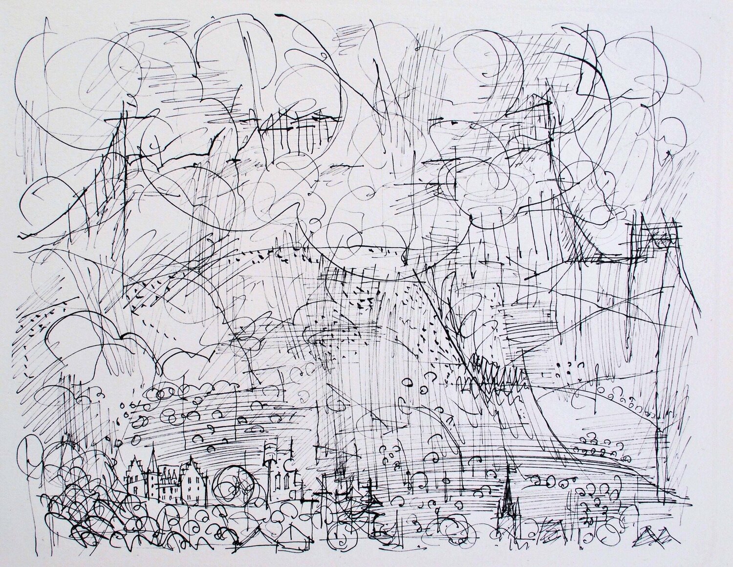 Le châtea Marcel Gromaire Stampa in vendita