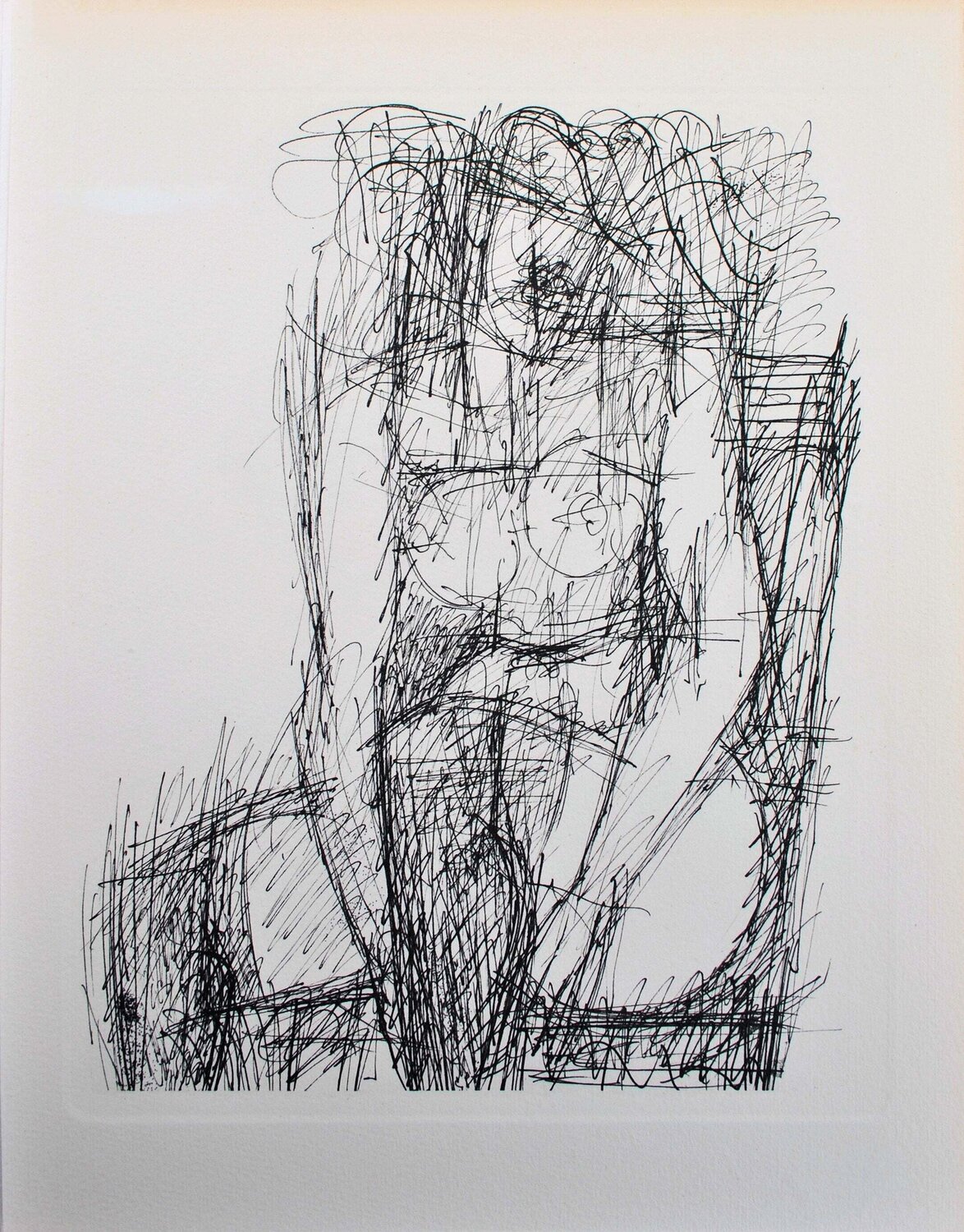 Modèle nu assis, Gravure, 1952 Marcel Gromaire Print for sale