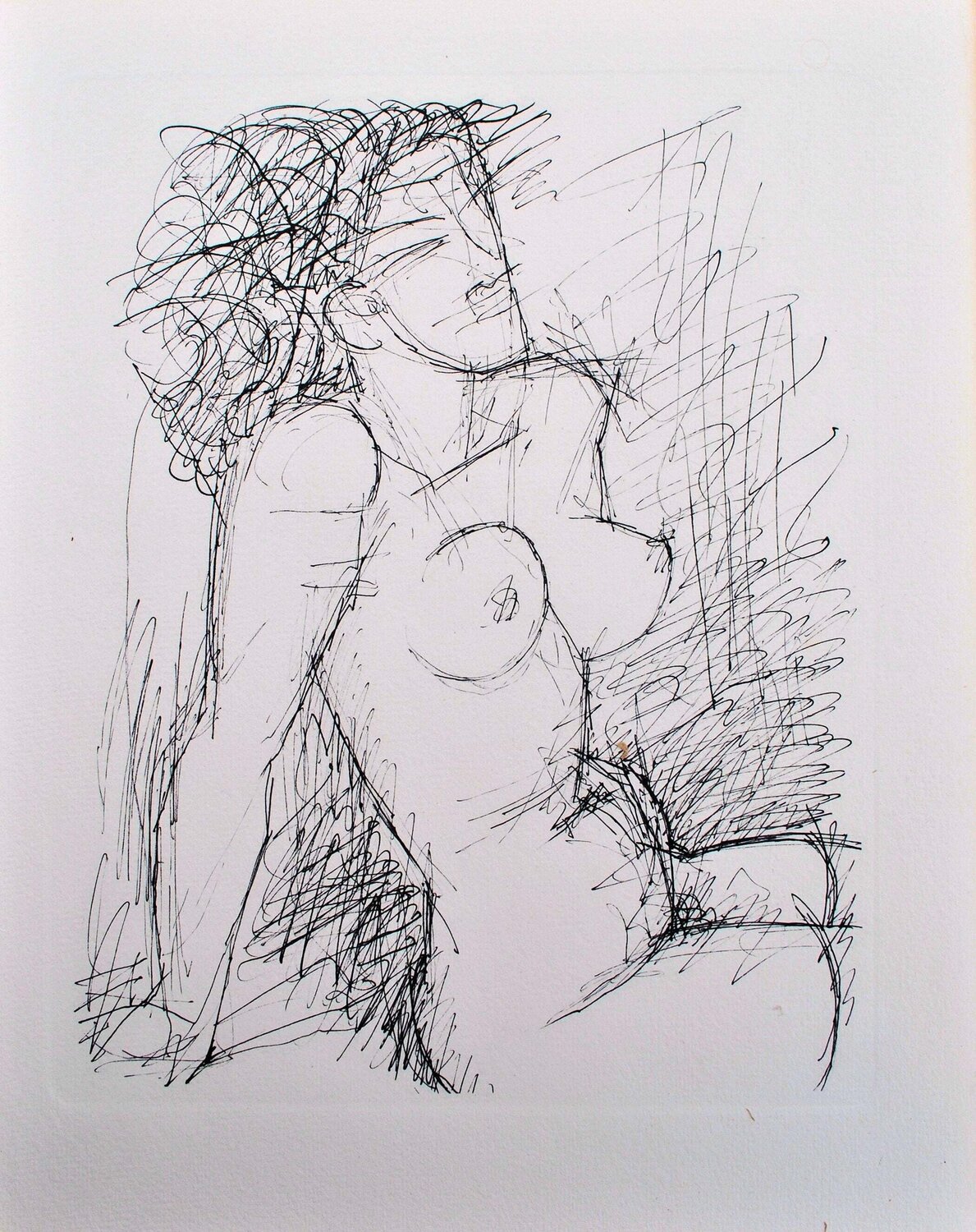 Modèle à belle poitrine, Gravure, 1952 Marcel Gromaire Print for sale