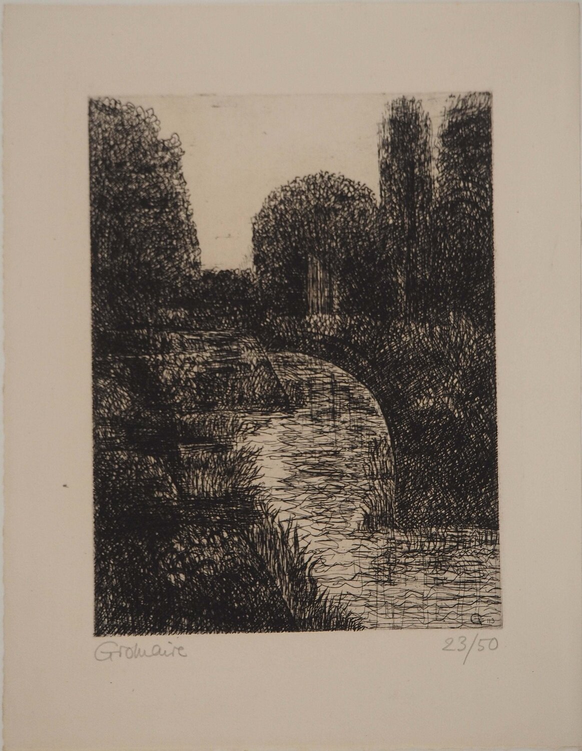 Le long de la rivière Marcel Gromaire Stampa in vendita