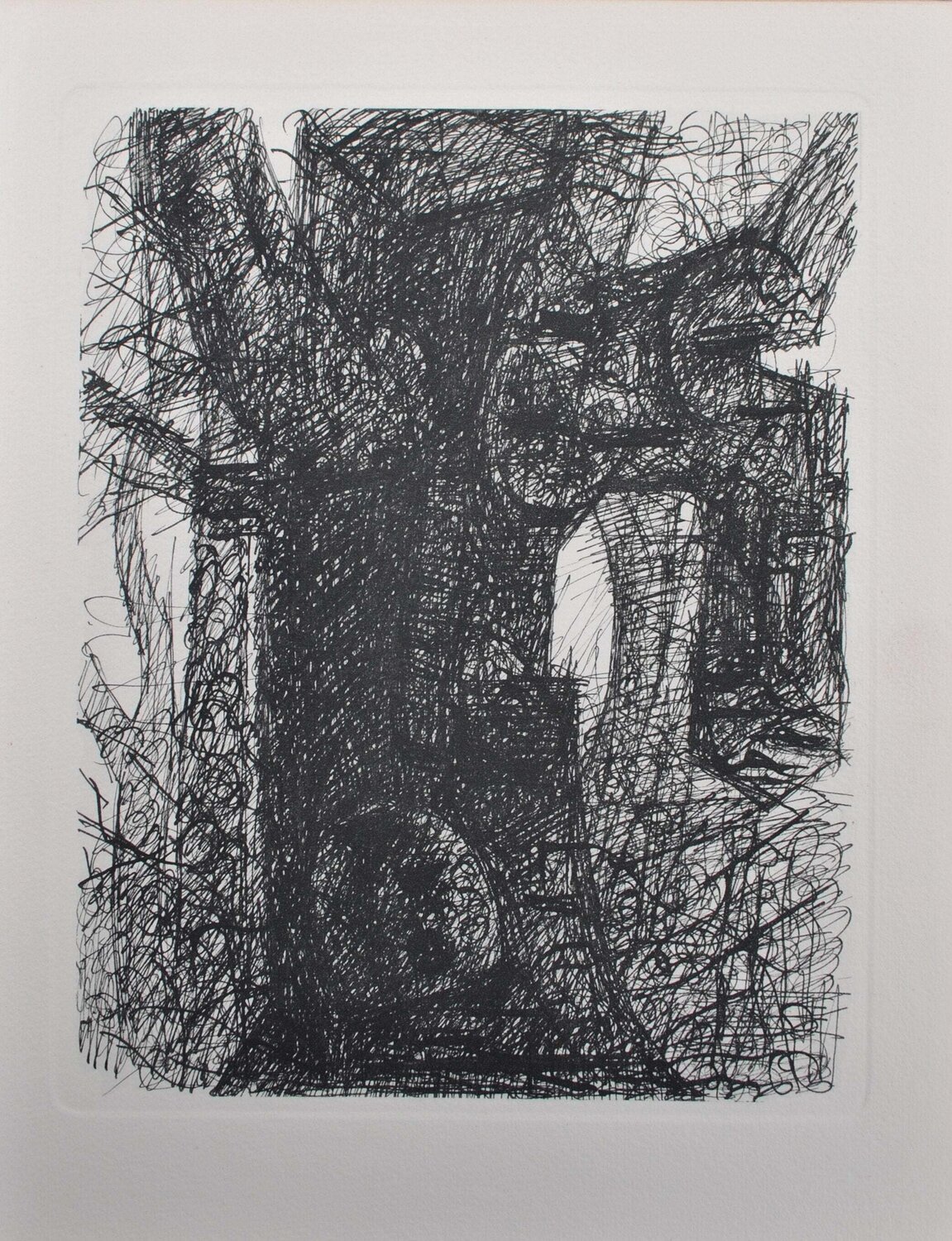 Vieux chêne centenaire, Gravure, 1952 Marcel Gromaire Druck zu verkaufen
