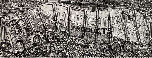 Truck van Red Grooms, Afdruk te koop op Singulart