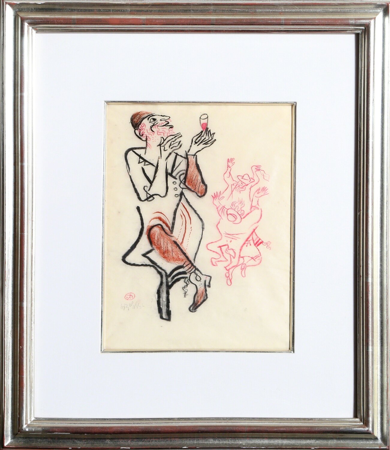 A Man and His Wine William Gropper Obra en papel en venta