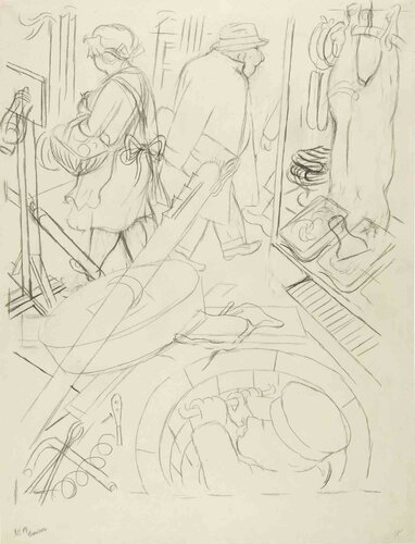 Strassenszene in Berli par George Grosz, Œuvre sur papier en vente sur Singulart
