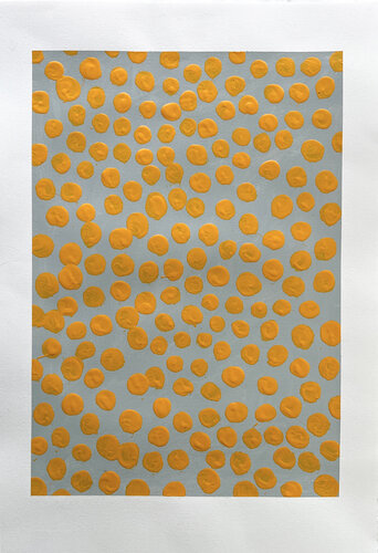 Saffron on Taupe par Michela Sorrentino, Peinture en vente sur Singulart
