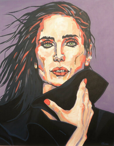 Lady in Black by Ilse Feiner, Painting for Sale on Singulart
